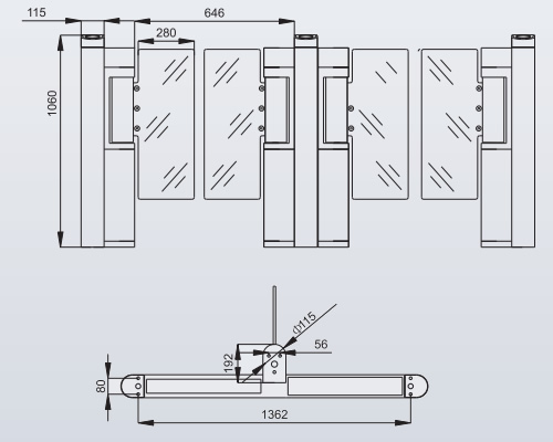 橋式豪華小擺閘_ESD防靜電門禁系統(tǒng)