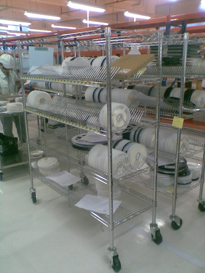 SMT料盤架 料盤車_ESD防靜電門禁系統